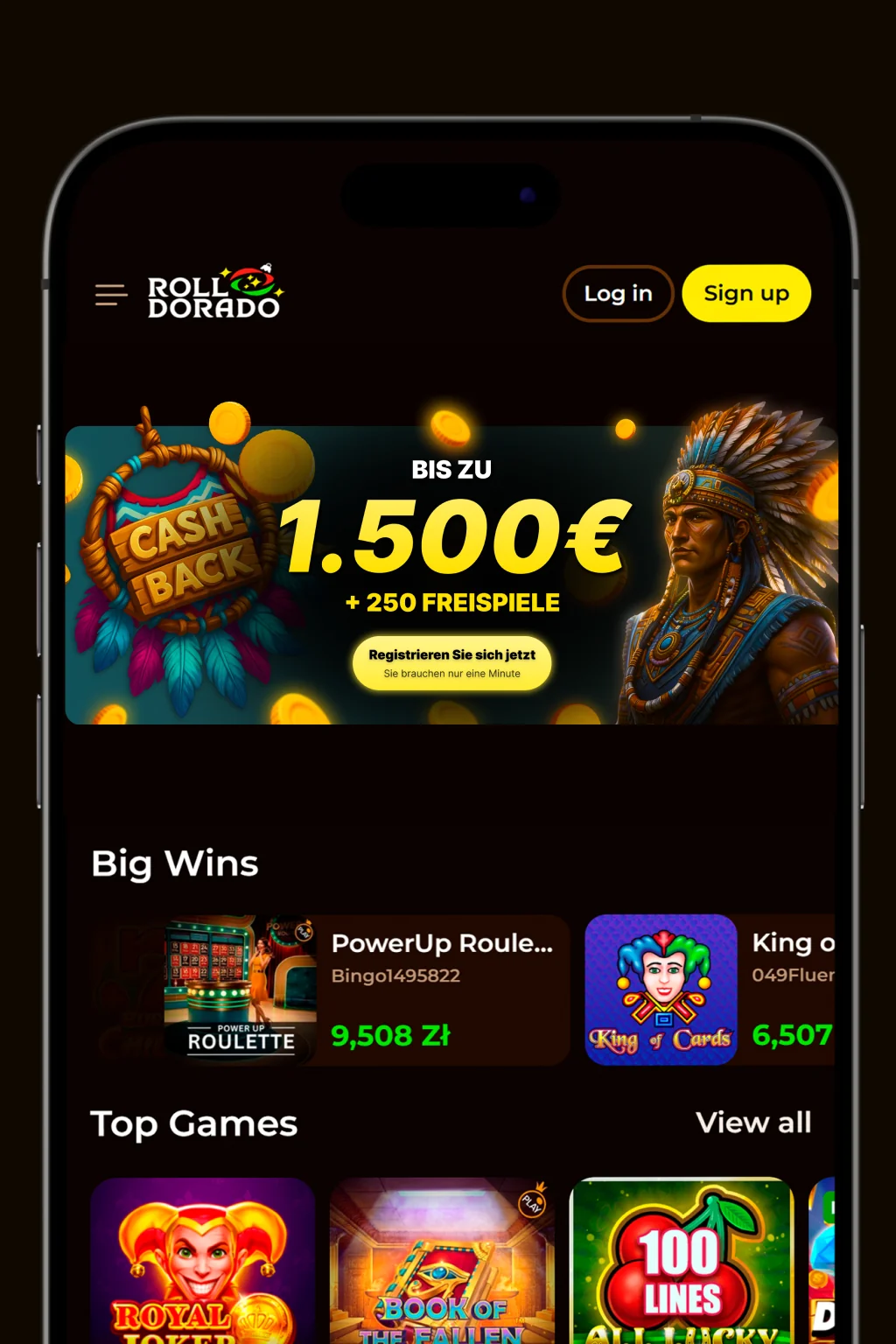 rolldorado app wettoptionen